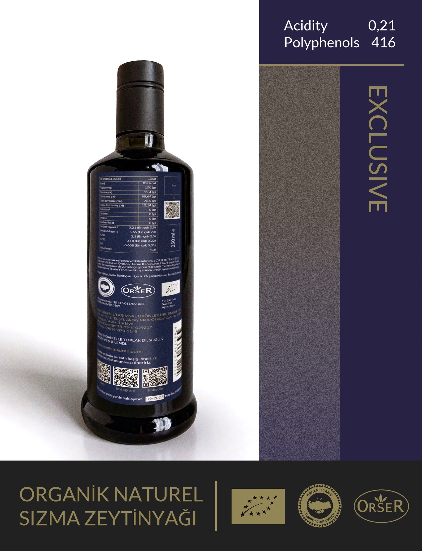 ORGANİK 2025 yeni ürün! EXCLUSIVE - ERKEN HASAT yakıcı ve acı 0,21 serbest ASİT 416 FENOL - 250ml